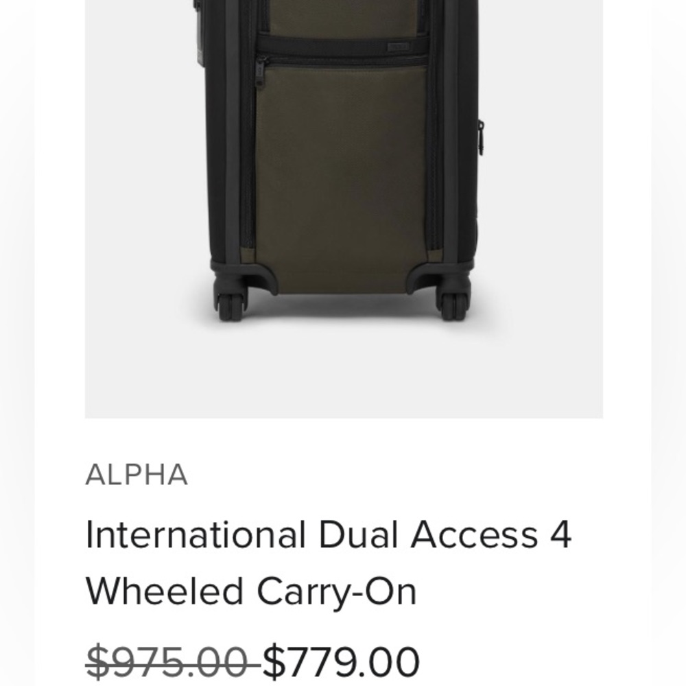 Tumi carry on luggage